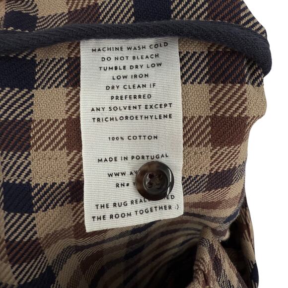 AYR Mens The Dive Long Sleeve Button Down Shirt Jacket Shacket Woody Plaid XS - Picture 9 of 10